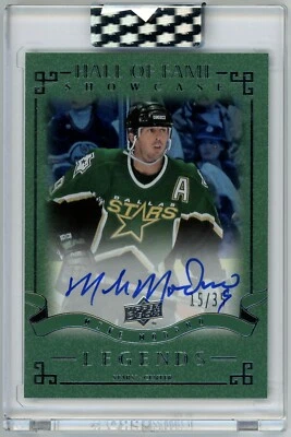 2020-21 UD Clear Cut Mike Modano Hall Of Fame Showcase Legends Auto /35 #HFS-MM - Image 1 of 2