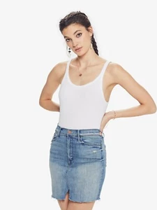 Mother The Sacred Slit Mini Denim Skirt in Where There's Smoke Size 25 - Picture 1 of 9