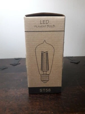 LED Cold White Edison Bulb 6000K ST64 8W E12 Teardrop Lamp 135V Dimmable  - Image 1 of 4