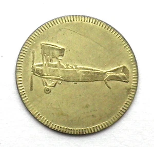 GERMANY NUREMBERG SPIEL MARKE AIRPLANE/BALLOONS Token 17.8mm 0.8g, Rare. K1.9 - Picture 1 of 2