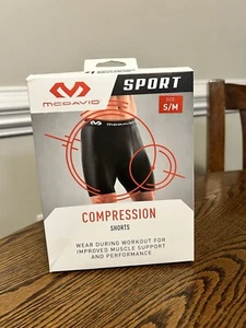 Pantalones Cortos de Compresión McDavid Para Hombre Negros Nuevos Talla Pequeña/Mediana - Imagen 1 de 8