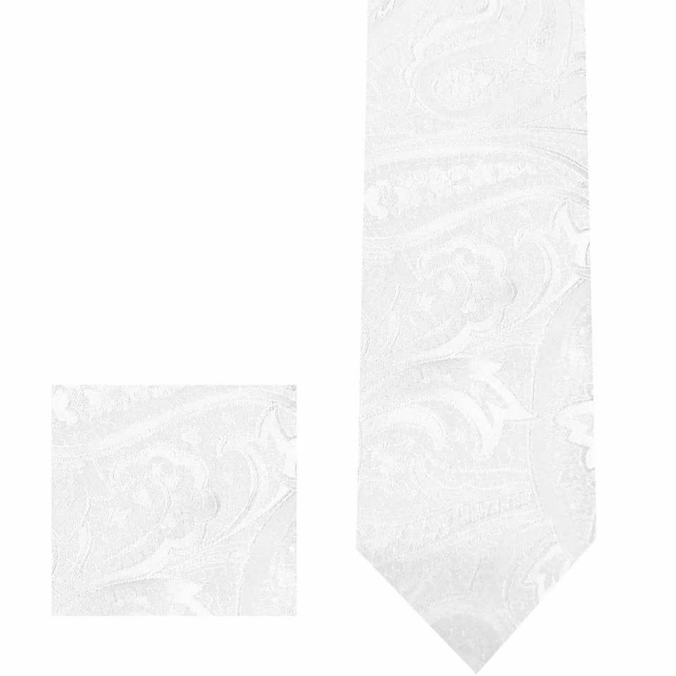 Para hombres Patrón Paisley Ajustado Delgado 2.75" Cuello Corbata y Bolsillo Cuadrado Pañuelo Baile de graduación Foto 1 de 1