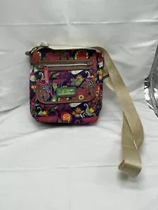 Lily Bloom Crossbody Bag Floral Birds Yellow Blue Green - Picture 1 of 5