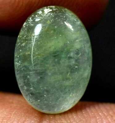 Rarest 5.20 Ct Natural Green Aventurine Cabochon Quartz Tiny AAA+ Gemstone - Image 1 of 4