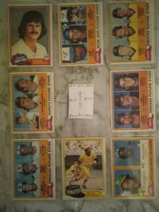 1981 Topps Baseball Card Lot Dennis Eckersley, Luis Leal, Brian Milner, Ken...