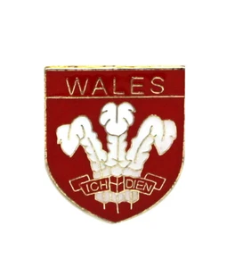 Wales Welsh Feathers Ich Dien Small Enamel Pin Badge - Picture 1 of 2