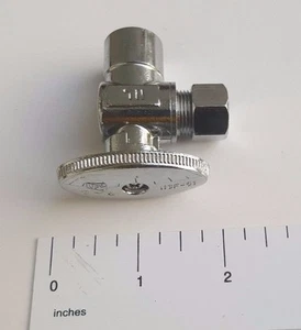 (20) 1/4 TURN ANGLE STOP VALVE COMPRESSION 3/8" OD X 1/2" SWEAT (LEAD FREE) NSF - Picture 1 of 4