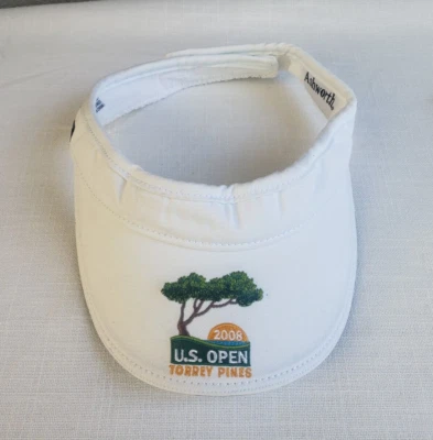 NUEVO SIN ETIQUETAS 2008 US OPEN TORREY PINES Mujeres/Hombres Voluntarios USGA Golf VISOR Sombrero Absorbente Foto 1 de 4