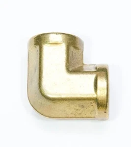 1/4 Npt Female Pipe L Elbow Brass Fitting 90 Degree Fuel Air Water Oil Gas 100-B - Picture 1 of 8
