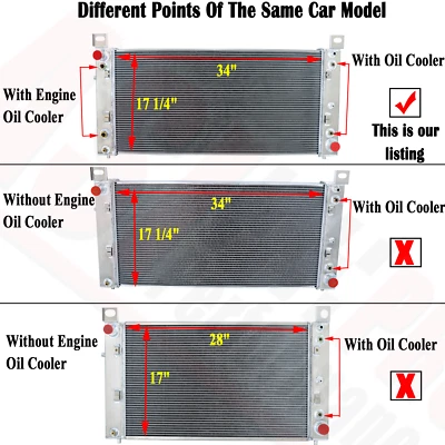 For 1999-2013 Chevrolet Silverado 2500/Suburban 1500 4-Row Aluminum Radiator - Image 1 of 4