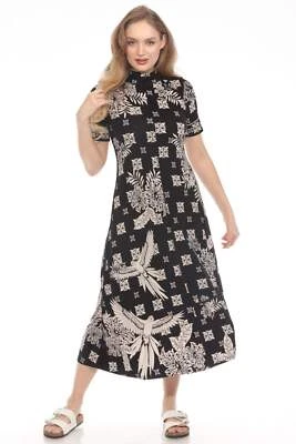 Vestido Johnny Was The Janie Favorite manga corta cosido cuello falso T37725-1 Foto 1 de 4