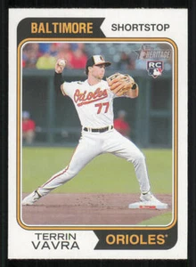 2023 Topps Heritage #148 Terrin Vavra RC - Picture 1 of 2