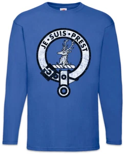 Je Suis Prest Langarm T-Shirt Scotland Clan Jamie Symbol Fraser Crest - Picture 1 of 1