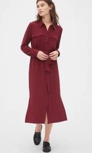 Gap Knit Midi Shirtdress Long Sleeves Size M New With Tag - Picture 1 of 10
