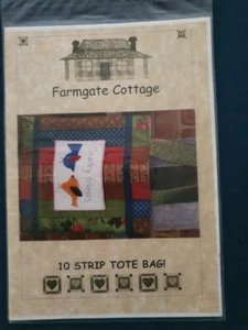 Pattern 10 Strip Tote Bag by Farmgate Cottage preowned - Foto 1 di 2