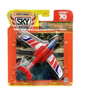 Diecast Matchbox Airplane - Snow Explorer Sky Busters 23/32 HHT34 70 Years - Picture 1 of 4