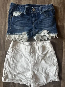 Lot Bundle Of Two Girls Size 8 Shorts So & Vanilla Star Brand - Picture 1 of 5