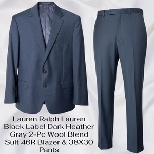 Lauren Ralph Lauren 2-Pc Wool Blend Suit 46R Blazer & Pants 38X30 FAST SHIPPING - Picture 1 of 9