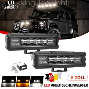 2 X 24W Arbeit LED Lichtleiste Scheinwerfer Träger DRL Lampe Lkw SUV Auto Pickup - Bild 1 von 9