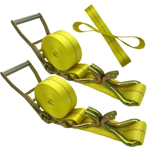 Ratchet Straps - 2" x 17' Heavy Duty Cargo Straps Load up to 10000Lbs Double ... - Picture 1 of 7