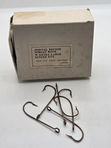 100 Spezial Bronze 2/0 Sproat Haken mit extra großem Ringöse Japanisch - Bild 1 von 4