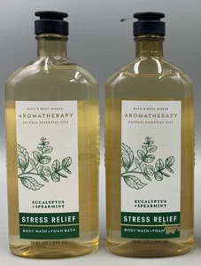 Bath & Body Works Stress Relief Eucalyptus Spearmint Gel Foam Wash S/2 #9406 - Picture 1 of 1