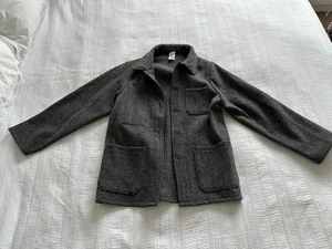 Le Laboureur graue Woll Chore Jacke Größe 0 XS nagelneu OHNE KNÖPFE - Bild 1 von 18