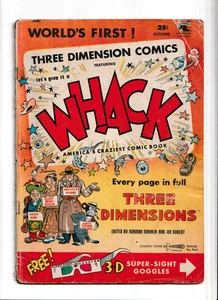 Fumetto vintage St. John a tre dimensioni fumetti Whack 3-D vol. 1 n. 1 1953 - Foto 1 di 3