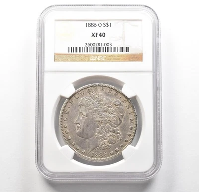 1886-O Morgan Silver Dollar XF40 NGC *6255 - Image 1 of 3