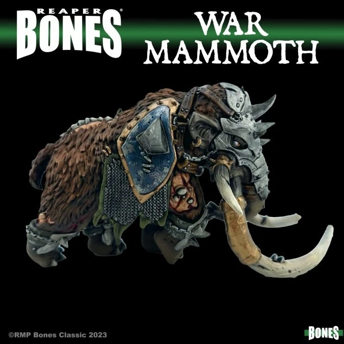 Reaper 77764 War Mammoth Bones clássico plástico miniatura - Imagem 1 de 1
