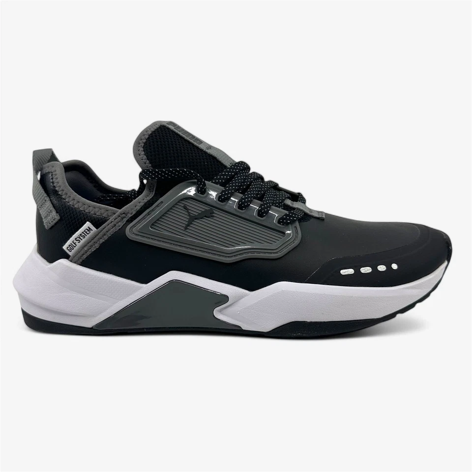 Puma GS-One Golf Shoes Puma Black /Quiet Shade Size 10 Style #195405 Spikeless