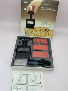 Vintage Shiny Self Inking Printing Kit Taiwan Boxed 1980s Retro - Bild 1 von 11