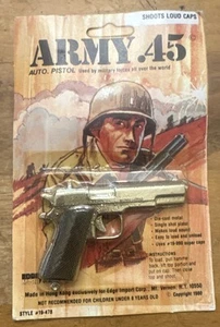 Vintage Cap Gun Army .45 Pistol New In Package 1980 - Picture 1 of 4