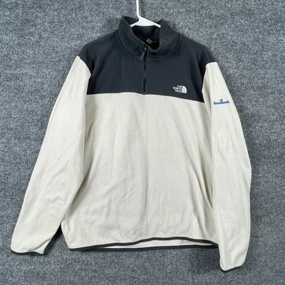 The North Face Jacket Mens Extra Large White 1/4 Zip Fleece Steamboat Ski Light - Image 1 of 4