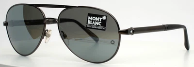 Gafas de sol Montblanc MB458S 08C brillantes de metal armado para hombre con espejo 60-16-140 B:49 Foto 1 de 4