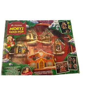 GUC Vintage Mr. Christmas Mickey Mouse Clock Shop Tested Works Musical Animated - Picture 1 of 13
