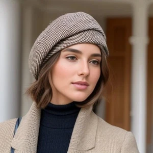 Vintage Women's Winter Hat Warm Elegant Ladies Beanie Caps Outdoors Casual Beret - Picture 1 of 7