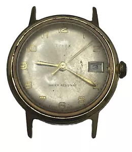 1970s men's Timex watch gold tone 23560-2571 FOR PARTS OR REPAIR - Picture 1 of 3