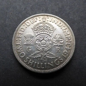 George VI Florin/ Two Shillings 1943 Silver Nice Grade (myrefn711) - Picture 1 of 4