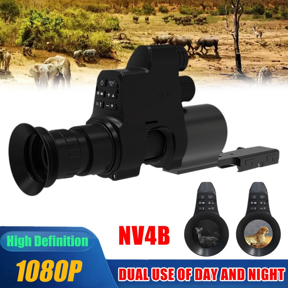 NV4B 300M Digital Infrared Night Vision Scope Sight 4X Zoom 1080P 850/940nm - Image 1 of 4