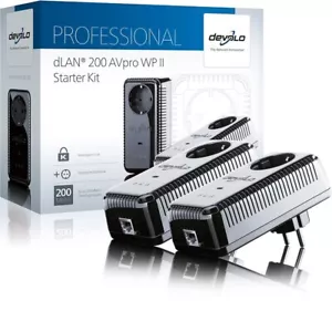 Devolo dlan 200 AVpro plus WP II Starter Kit Netzwerkadapter Powerline Adapter - Bild 1 von 6