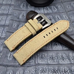 24mm/24mm Canvas Watch Strap Bespoke Military Fashion Minimalist Design - Picture 1 of 12