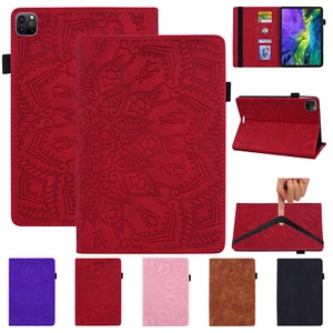 Flower Retro Pattern Leather Flip Folio Case Cover For iPad Pro 11" 12.9" 2020 - Picture 1 of 33