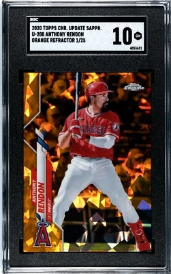 2020 Topps Chrome U Sapphire #200 Anthony Rendon ORANGE REFRACTOR /25 SGC 10 GEM - Image 1 of 2