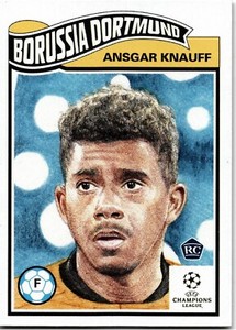 2021 Topps Now Living Set Ansgar Knauff Card #311 Borussia Dortmund Rookie RC