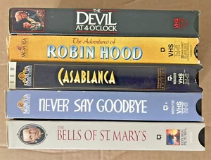 Lot of 5 Classic VHS Movies (Bogart, Sinatra, Crosby, Flynn - See Description - Picture 1 of 3