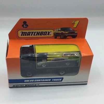 Matchbox Mattel Wheels #1 Volvo Container Truck Black MIB Unpunched - Image 1 of 4