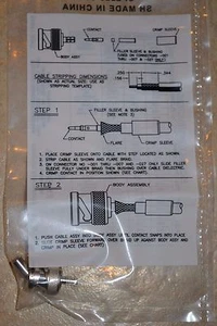 Paquete de 10 conectores RF/conectores coaxiales crimpados para cable enchufe recto RG179/187 - Imagen 1 de 3