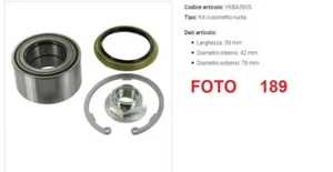 VKBA3935 KIT CUSCINETTI RUOTA ANTERIORE PER KIA CARNIVAL 2.5-2.9 - Foto 1 di 2