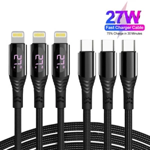27W Type C to iPhone Fast Charger Charging Cable for iPhone 14 13 12 11 Pro Max - Picture 1 of 15